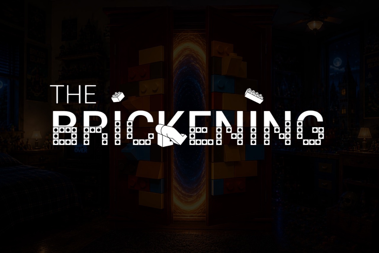 The Brickening escape room in Dunedin, a 1990s bedroom filled with brick built models and a padlocked toy chest